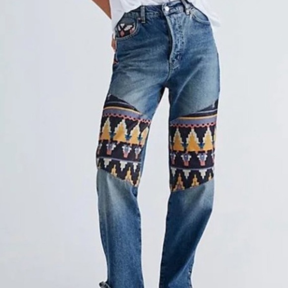 Free People Rocky Mountain Straight Leg Jeans - Picture 4 of 16